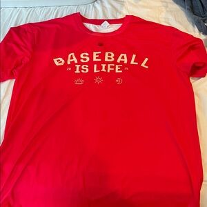 Red Baseball Graphic Tee